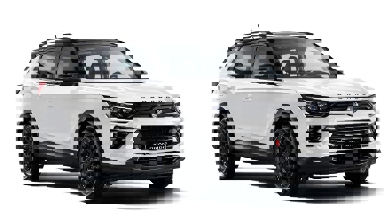 Models White Cut Out Korando Side